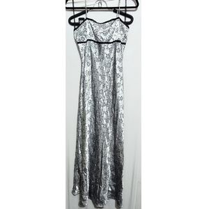 vintage y2k long maxi silver black dressWorn in the 2000s